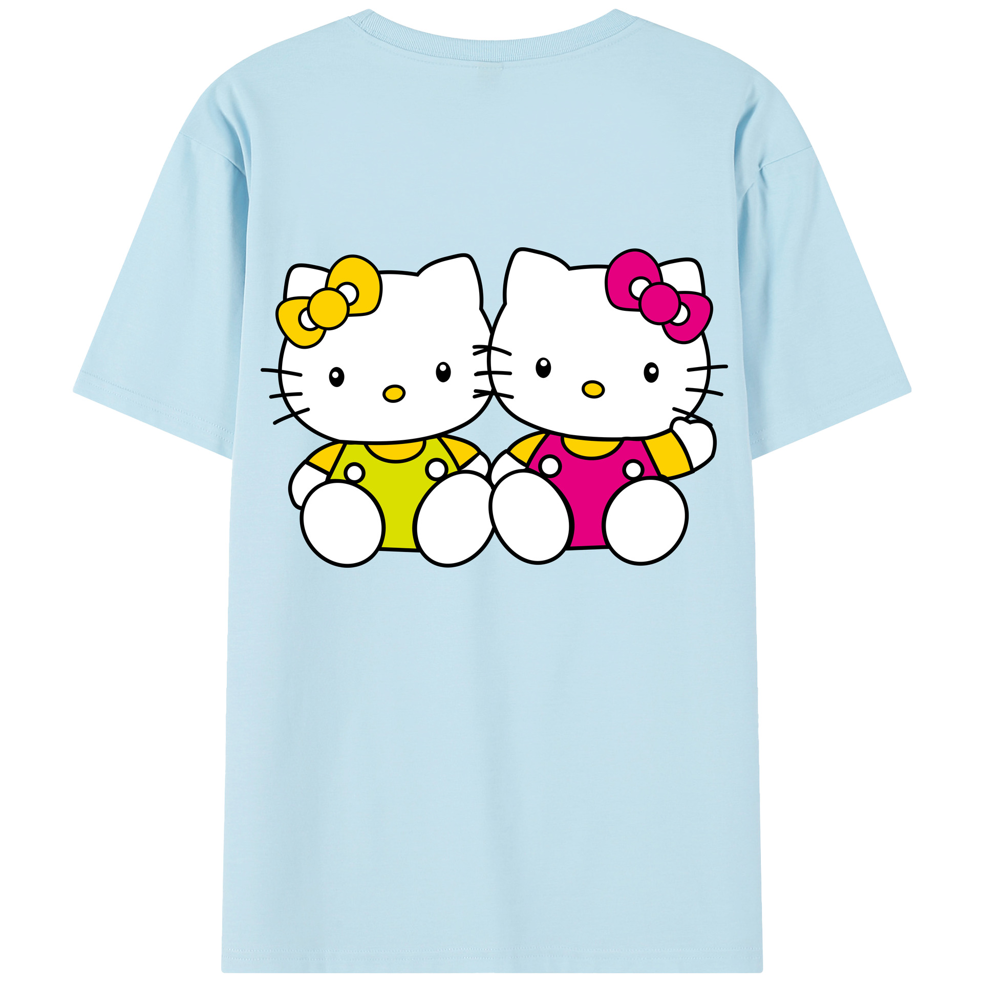 （画像用） Hello Kitty ハローキティ 綿100％半袖Tシャツ（背面プリント）